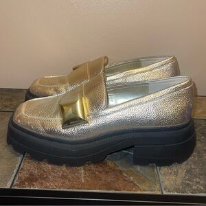 Katy Perry Collections Metallic Gold Loafers